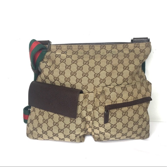Authentic Gucci brown monogram messenger bag - Picture 3 of 16